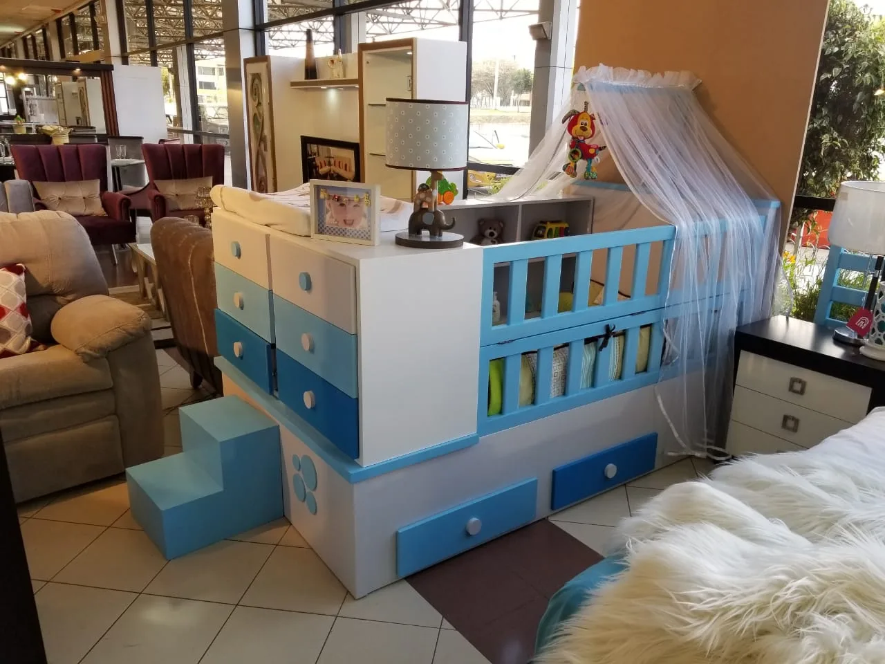 Mueble bar de estantería abierta
