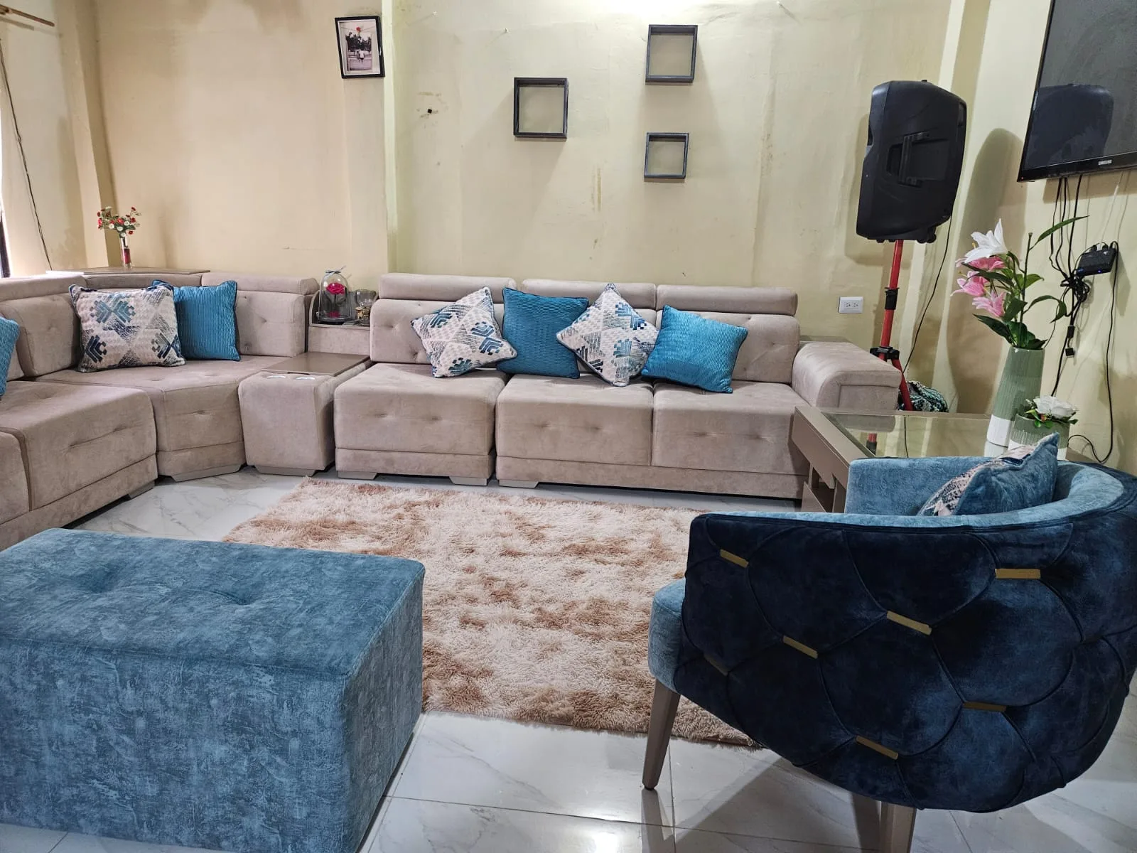 Sofá Modular ELITE Reclinable con Cabecero Ajustable y Consola